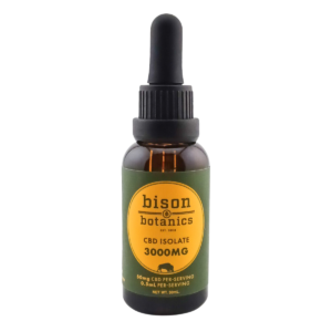 A Bison Botanics 3000mg Isolate Oil, on a white background