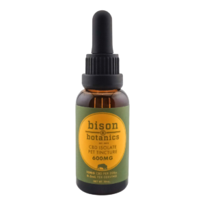 A Bison Botanics 600mg Pet CBD Oil, on a white background