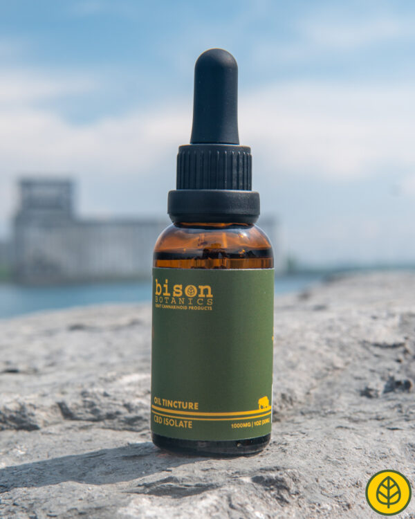 Bison Botanics 1000mg isolate CBD oil tinctures are made with New York state sourced isolated hemp extract and contains ZERO THC.