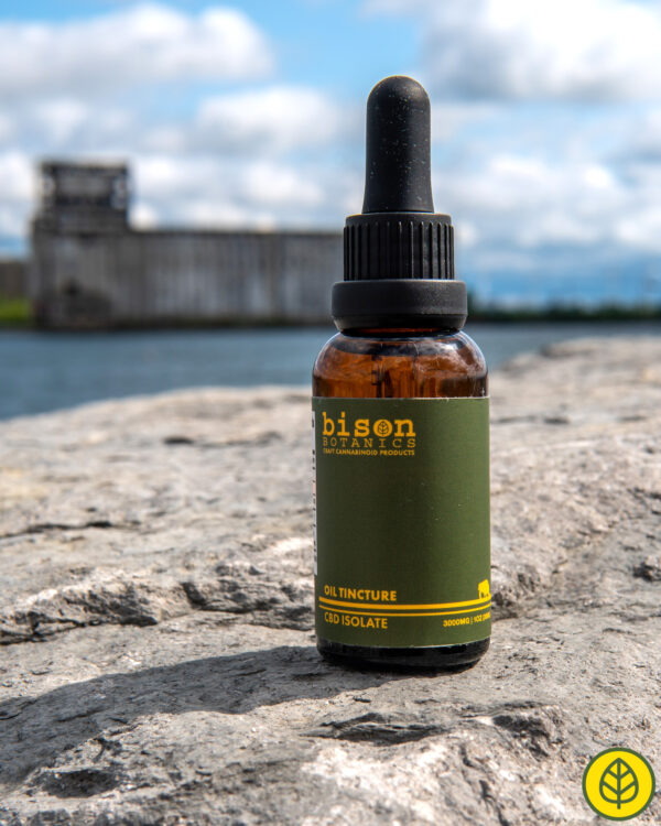 Bison Botanics 3000mg CBD isolate oil tincture is made with New York state CBD isolate and contains zero THC.