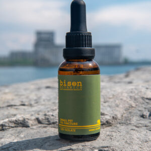 Pet CBD Oil made by Bison Botanics is available in a 200mg formulation, ideal for smaller animals. Ingredients include CBD isolate and fractionated coconut oil. All Bison Botanics pet CBD products contain zero THC.