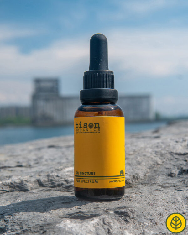 Bison Botanics 2000mg full spectrum CBD oil tinctures are made with locally sourced distilled hemp extract from Don Spoth Farm in North Amherst, NY.