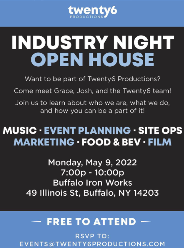 Industry Night Open House with Twenty6 Productions